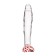 Unrealistic phallimitator Sexus Glass, glass, transparent, 17.5 cm