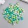 Beads for creativity plastic "Green gradient" set 20 g, D = 0.8 cm, Mix of holes/without
