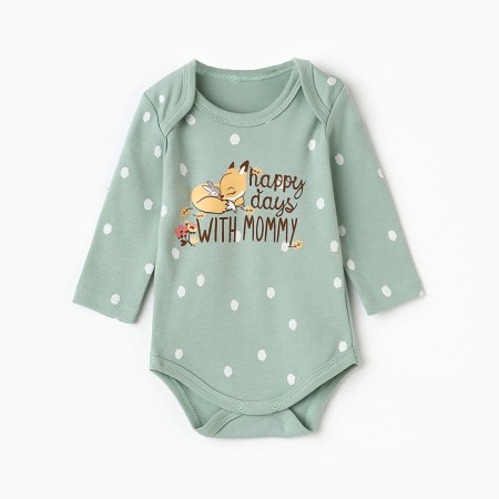 Body baby with a long sleeve "Fox", color menthol, height 68