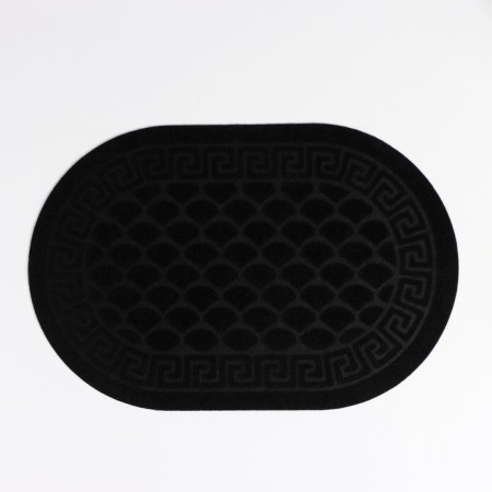 The rug is a groomed moisture -drinking “scales”, 40 × 60 cm, black color-1