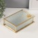 Casket glass with a metal frame "Lotus" Transparent ripples 16x24x7 cm