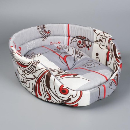 Ovalnoye lying with a side, 49 x 36 x 17 cm, mix of flowers