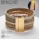 Assorted Bracelet "on Magnet" Gobi, white-beige color in gold, 19.5 cm