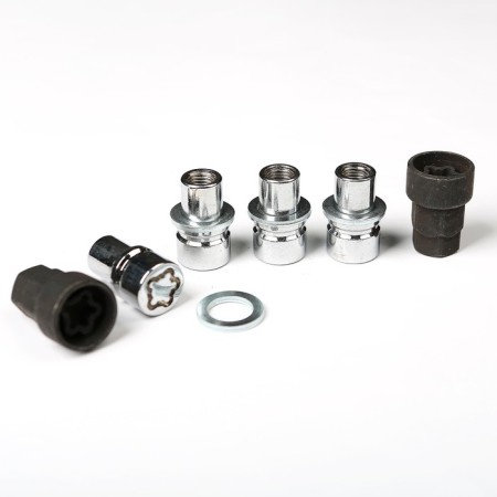 Secrets on car wheels, nut 12x1.5 mm, length 36 mm, 4 pcs + 2 keys