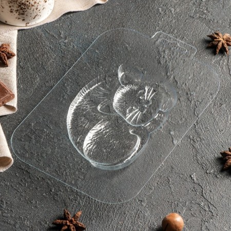 Form for chocolate and sweets "Kisonka", 127 × 93 × 14 mm, the color is transparent-3