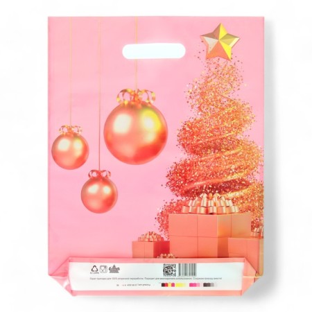 Pink chic package, polyethylene with a cut pen, 40x31 cm, 60 μm-1