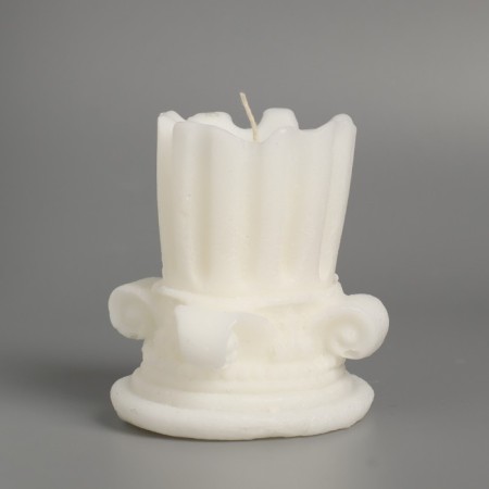 Figure candle "Small column", 7.5 cm, white-5