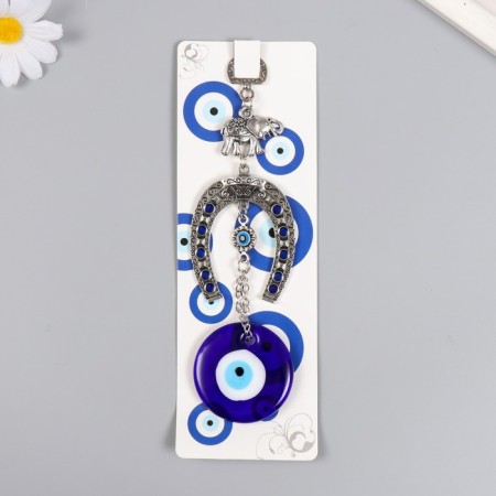 Suspension from the evil eye "Horseshoe and Elephant" 19 cm-3
