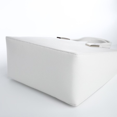 Female bag Textura, tout average size, white color-3