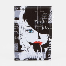 Cover for passport, black color