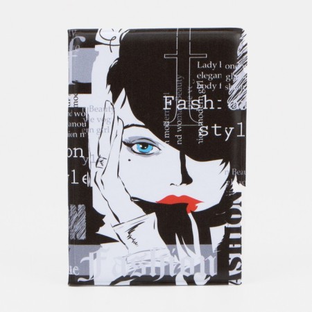 Cover for passport, black color