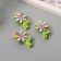 Decor for creativity wood, felt "clothespin. Flower-seven-color" set 3 pcs 1.2x3x4.8 cm