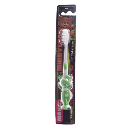 Toothbrush mod children's tinsel art 81 two -component handle, soft stubble, with suction-3