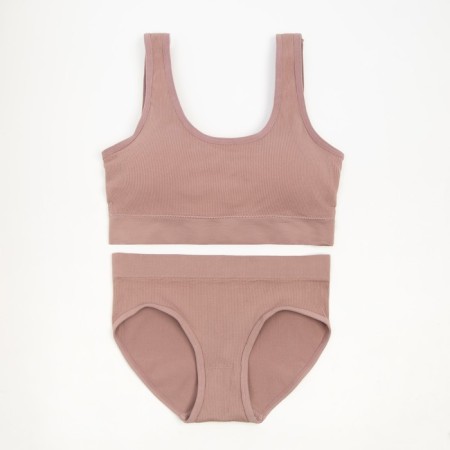 Female set (top, panties) Gray color, size 42-44-4