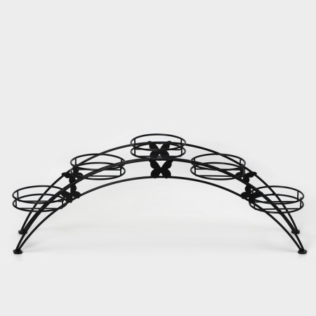 Flowers stand "Arca-5", d = 12 cm, black color-3