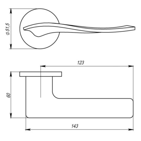 Separate handle Aqua URS MWSC-33, Italian tie-1