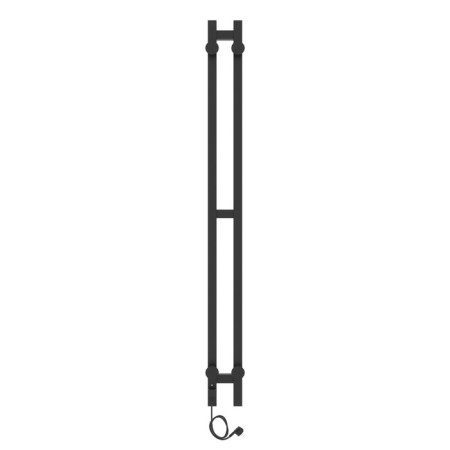 Two electric heated towers Laris Prime ChKCh, 80x1200 mm, 2 crossbars, right, black-16
