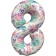 Foil ball 40 "Number 8", Slim, delicate pattern
