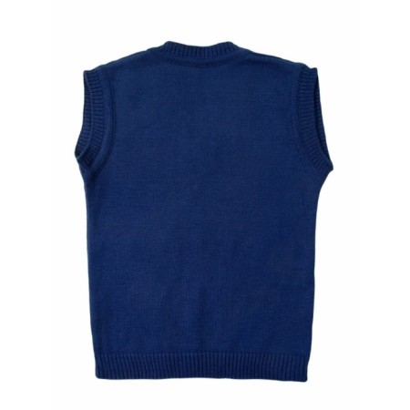 Knitted vest for the boy Amarobaby Pure Love School, height 128 cm, color blue-8