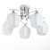 Svetogor chandelier "Structure" 5x60W E27 white/chrome 51x51x29cm