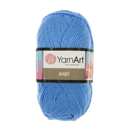Baby yarn 100% acrylic 150m/50g (600 bright blue)-4