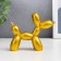 Souvenir Polystone "Air Ball - Dog" gold 8x10x4 cm