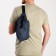 Slung bag youth from textiles, blue color