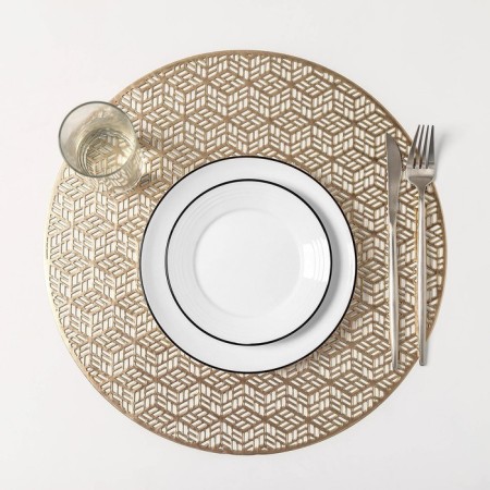 Set of serving napkins on the table "Sot", 4 pcs, d = 38 cm, gold color-3