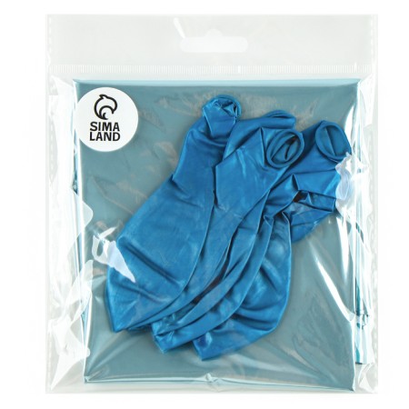 Set of balls "festive" foil, latex, blue color, 10 pcs.-2