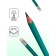 Black pencil with an eraser, hardness of HB, three -sided, plastic, green body