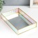 Standing interior glass with a mirror "rectangle. Rainbow stripes" 30x20x5 cm