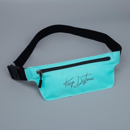 Keep Distance Ruke Bag for Runs on the zipper, the color is turquoise-5