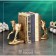 Holder - Book stand "Borza Dog" set 2pcs, bronze, 19.5x14cm