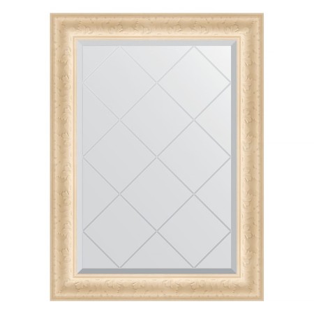 Mirror with engraving in the baguette frame, old gypsum 82 mm, 65x87 cm