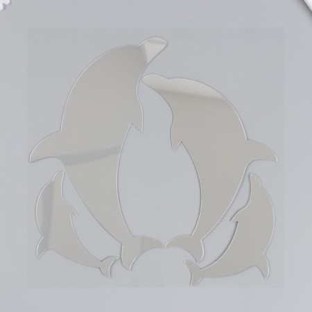 Interior mirror sticker "dolphins" 38x31 cm-1