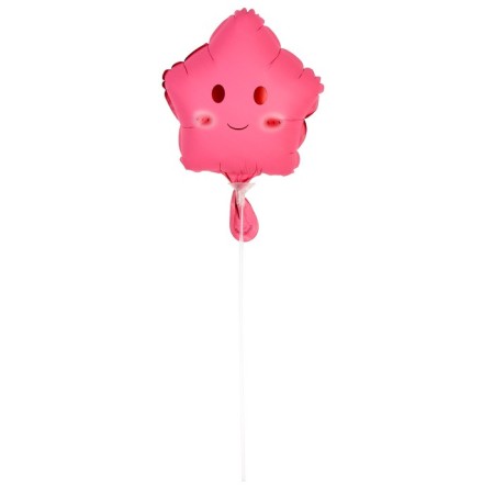 Foil ball 10 "Star Smile", pink, mix-8