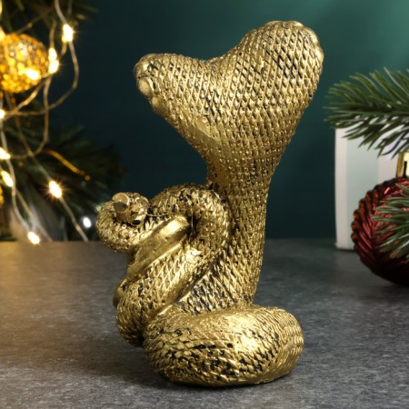 Figure "Snake with colors" Old gold, 8cm-2