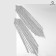 Hanging earrings with rhinestones "waterfall" rhombus, white color in silver, 17 cm