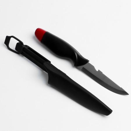 Tourist knife "Ural" 25cm, blade 105mm/1.8mm, red