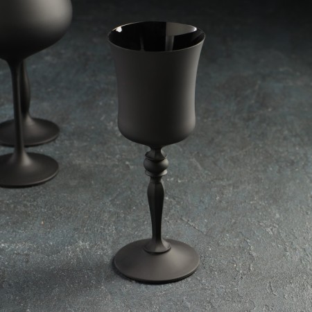 A set of glasses for the wine "Magnolia", 350 ml, black color-5