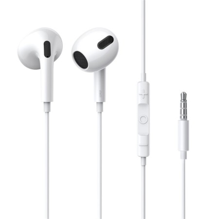 Headphones Baseus H17, inserts, wired, jack 3.5 mm, white-1