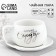 Tea couple ceramic “Listen to your heart”, 300 ml, white color