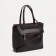 Luggage bag with a zipper, 3 external pockets, a long belt, a dark brown color
