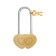 The castle of a hinged "gait" heart, 240x24 mm, 2 keys, color brass