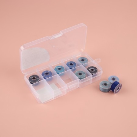 A set of rods with threads, in the organizer, d = 20 mm, 10 pcs, the color is blue spectrum-1