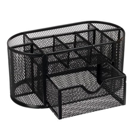 Chancellery trifle stand 9 departments, mesh metal, black-1
