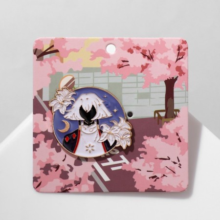 Icon "Japan" Girl with a square, colored in gold-1
