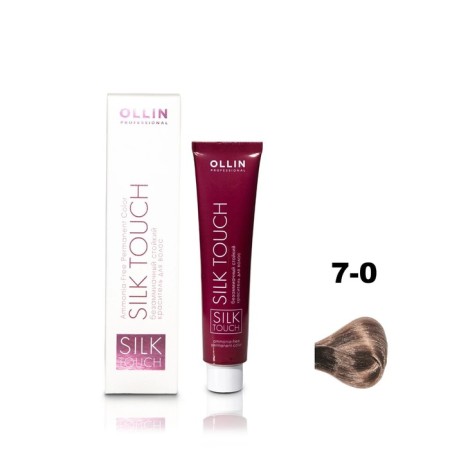 Hair dye OLLIN Professional Silk Touch, non -zammiac, tone 7/0 blond
