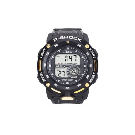 Watch of Electronic Electronic Astres R-Shock, D-5.3 cm, silicone strap, waterproof