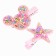 Hair clip with sparkles, 2 pcs, 5.5 cm, star, Minnie Mouse